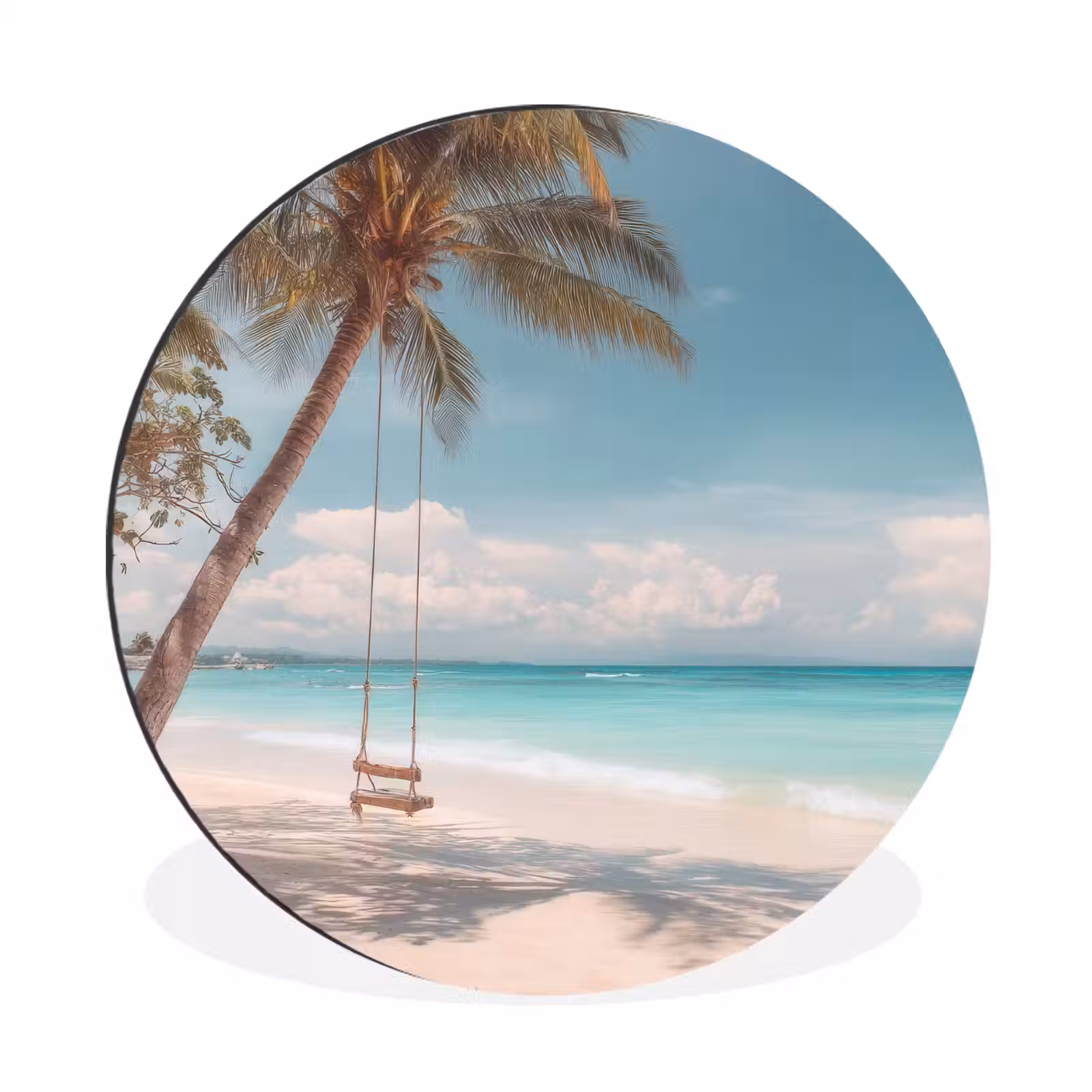 Wandcirkel - Aluminium - Palmboom - Schommel - Strand - Lucht — 1