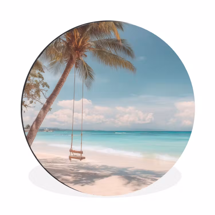 Wandcirkel - Aluminium - Palmboom - Schommel - Strand - Lucht — 1