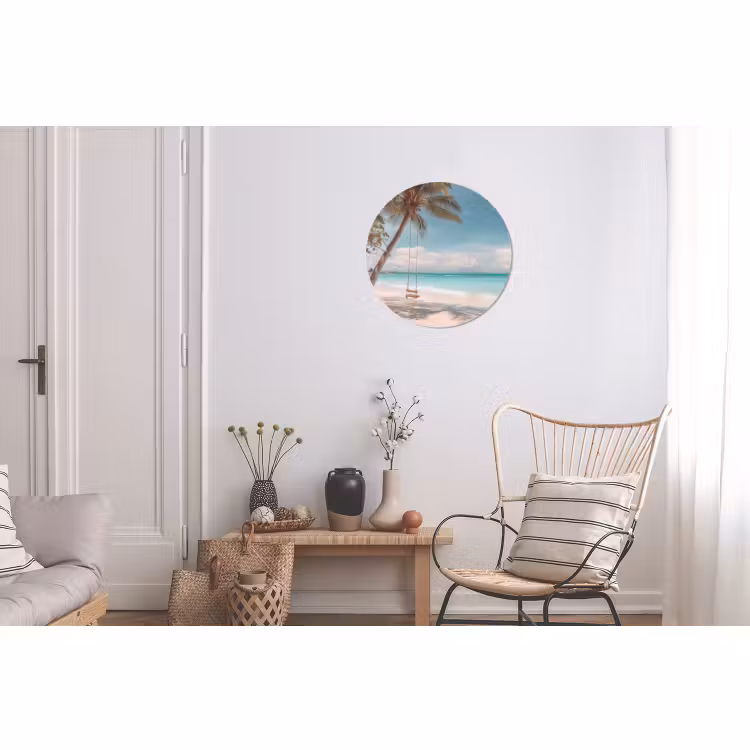 Wandcirkel - Aluminium - Palmboom - Schommel - Strand - Lucht — 2