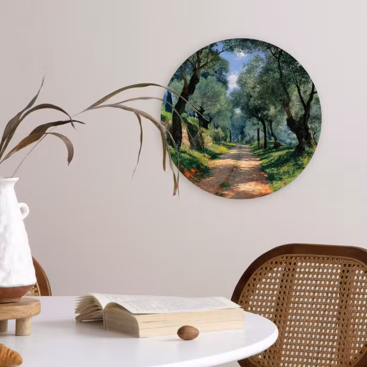 Wandcirkel - Glas - Pad - Bomen - Schaduw - — 4