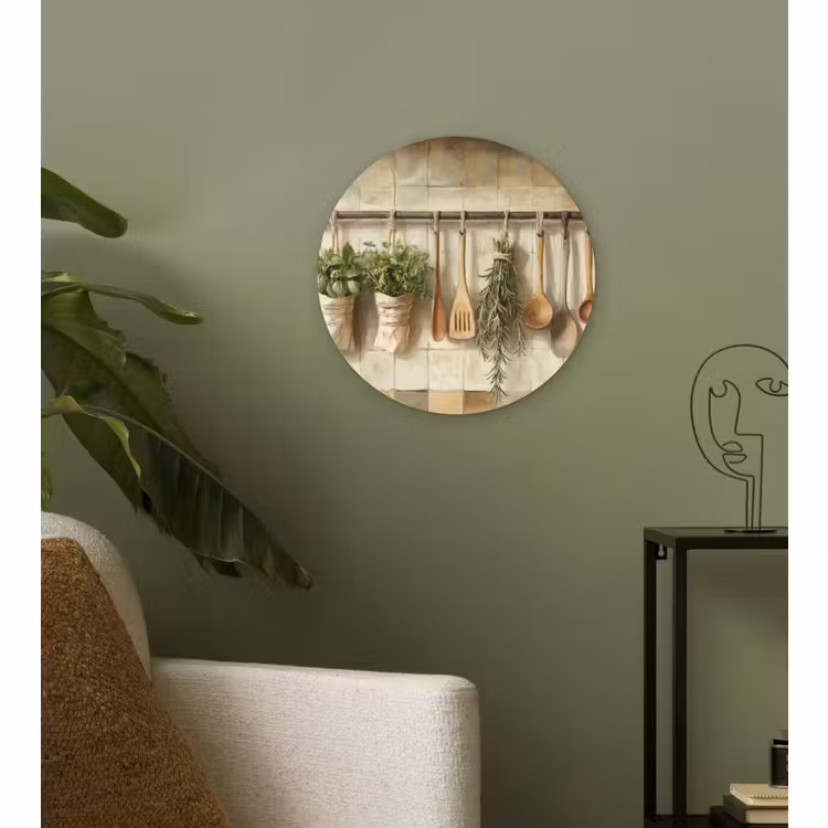 Wandcirkel - Glas - Hout - Keukengerei - Stilleven - Tegels — 3