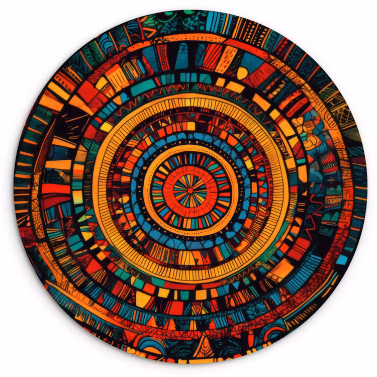 Wandcirkel - Glas - Mandala - Cirkels - Patronen — 1
