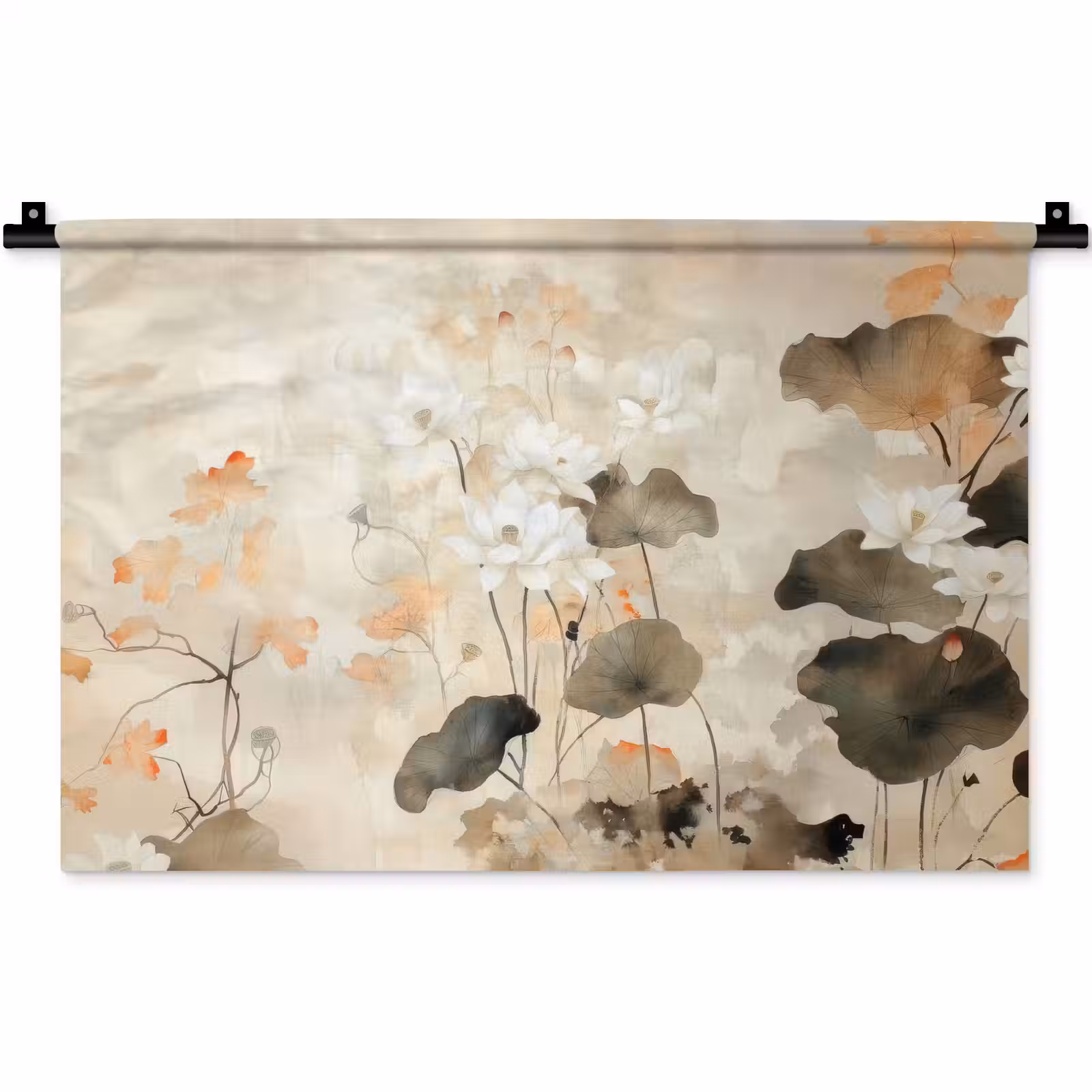 Wandkleed - Bloemen - Japandi - Wabi sabi — 1