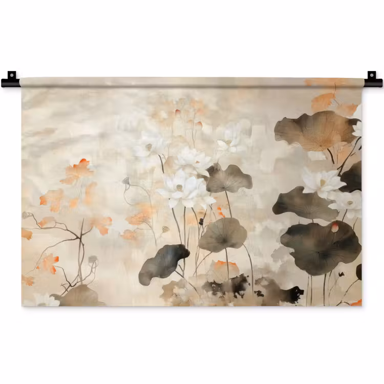 Wandkleed - Bloemen - Japandi - Wabi sabi — 1