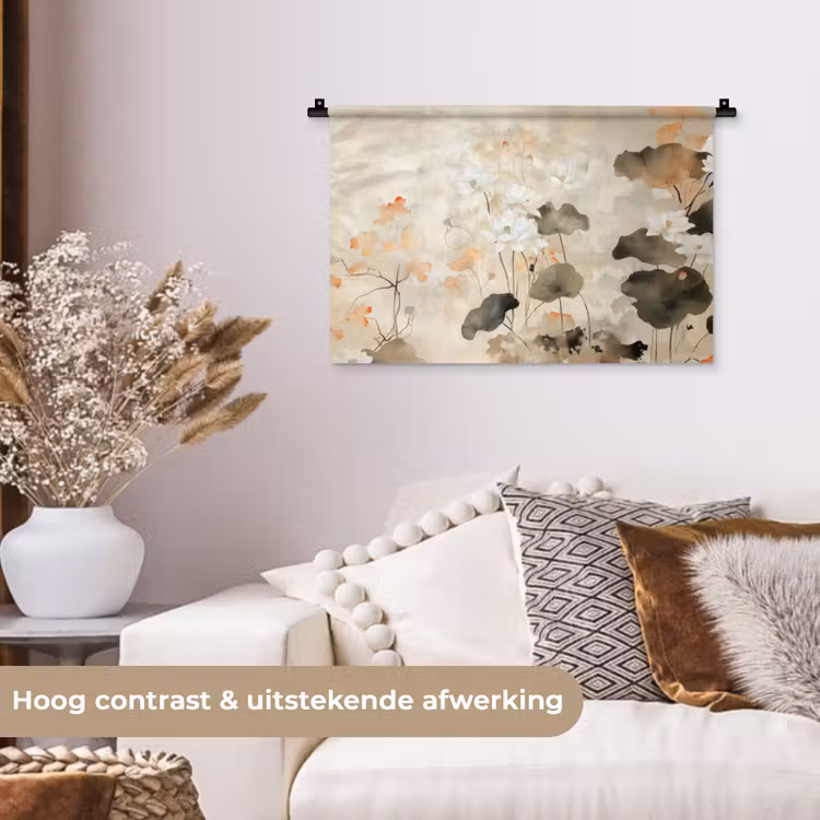Wandkleed - Bloemen - Japandi - Wabi sabi — 4