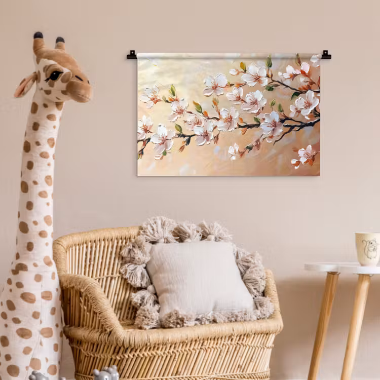 Wandkleed - Bloesemtakken - Schilderachtig - Roze — 5