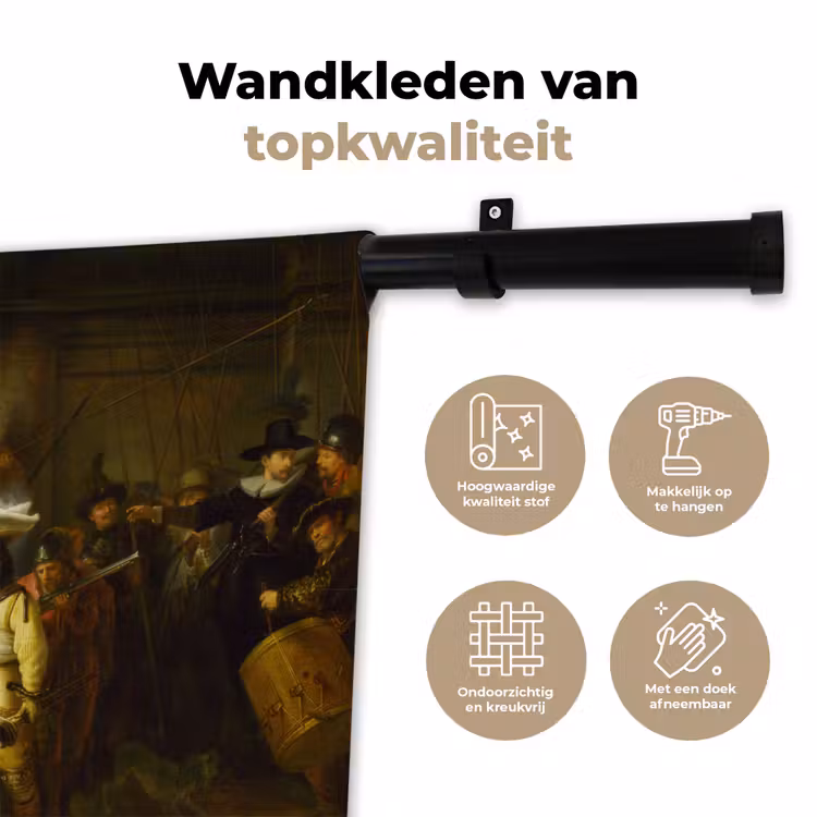 Wandkleed - De Nachtwacht - Rembrandt van Rijn — 3