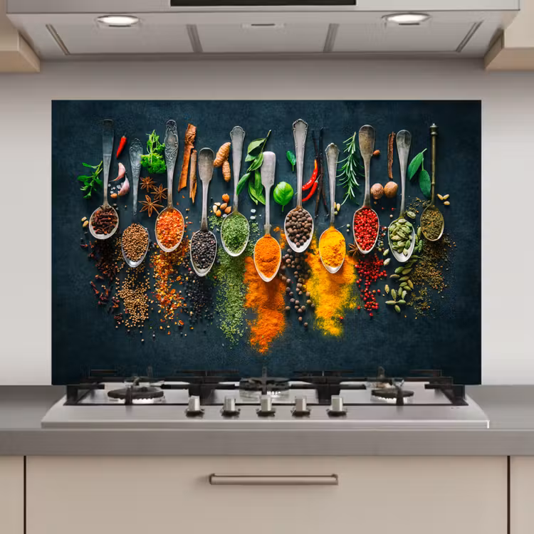Spatscherm keuken - Kruiden - Specerijen - Lepels — 1