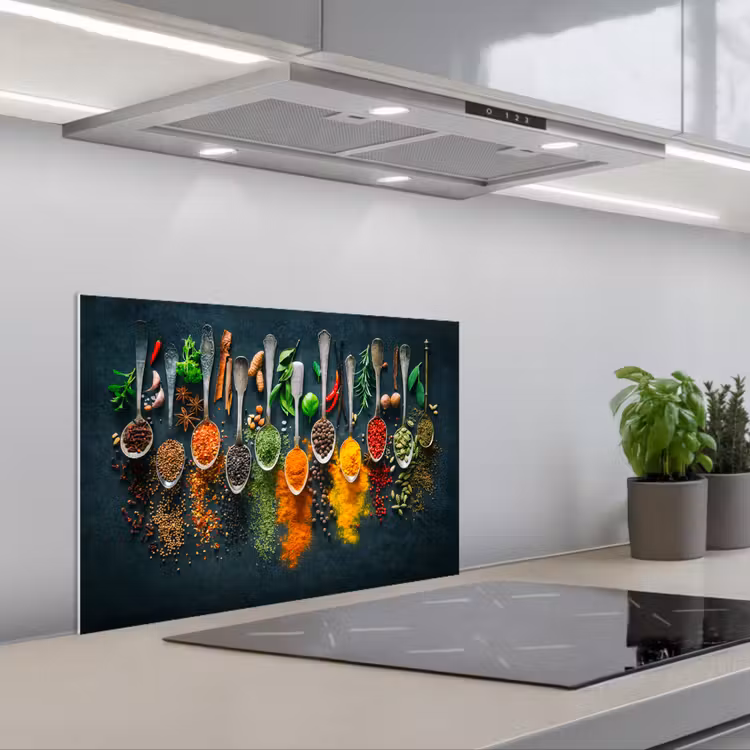Spatscherm keuken - Kruiden - Specerijen - Lepels — 5