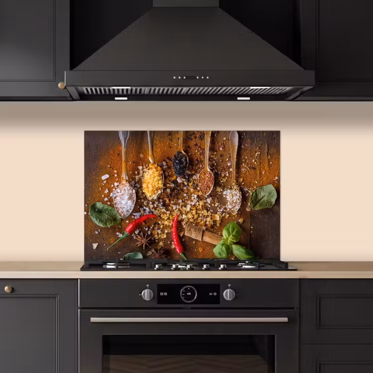 Spatscherm keuken - Smaakexplosie in Lepels — 2