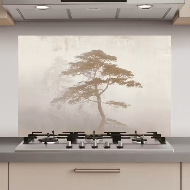 Spatscherm keuken - Boom - Oosterse stijl - Landschap — 1