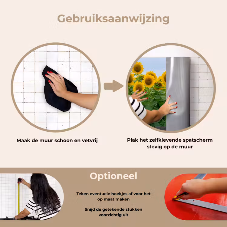 Spatscherm keuken - Zonnebloemen - Geel - Natuur — 8