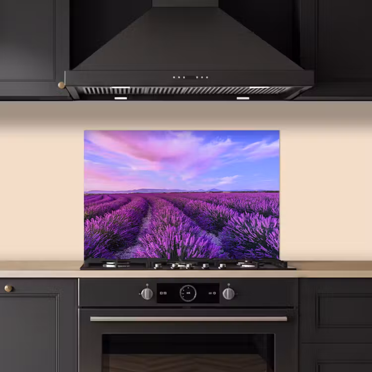Spatscherm keuken - Lavendel - Paars - Bloemen - Natuur — 2