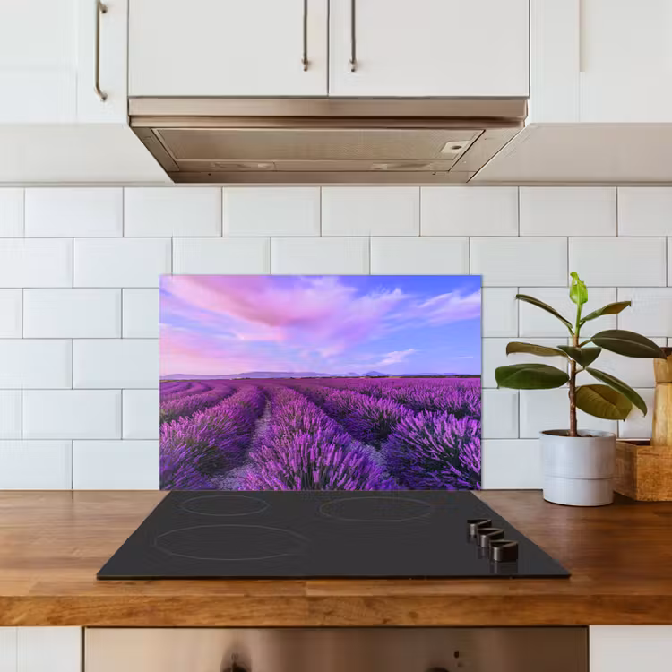 Spatscherm keuken - Lavendel - Paars - Bloemen - Natuur — 6