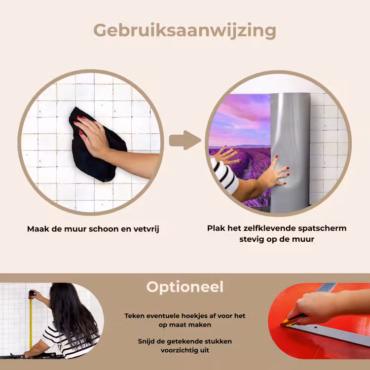 Spatscherm keuken - Lavendel - Paars - Bloemen - Natuur — 8