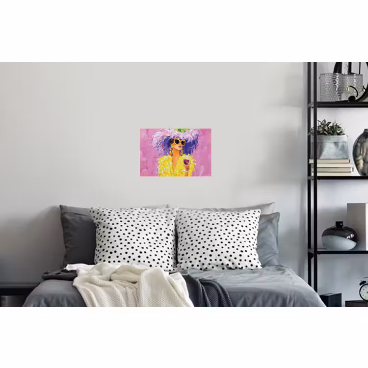 Muursticker - Zonnebril - Vrouw - Jas - Veren — 5
