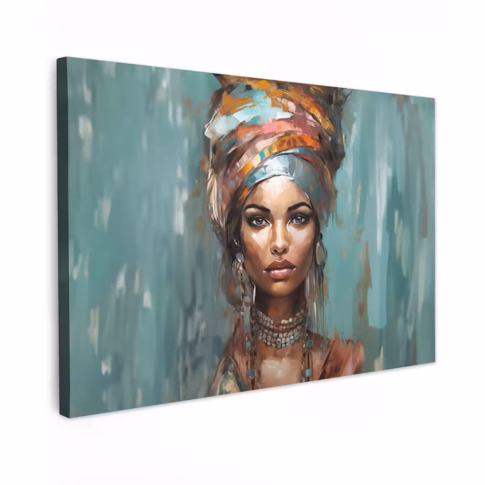 Canvas schilderij - Vrouw - Kunst - Sieraden - Portret — 1