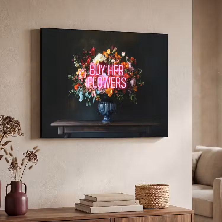 Art Frame - Quote - Bloemen - Vaas - Neon — 4