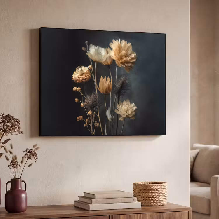 Art Frame - Boeket - Bloemen - Licht - Zwart — 4