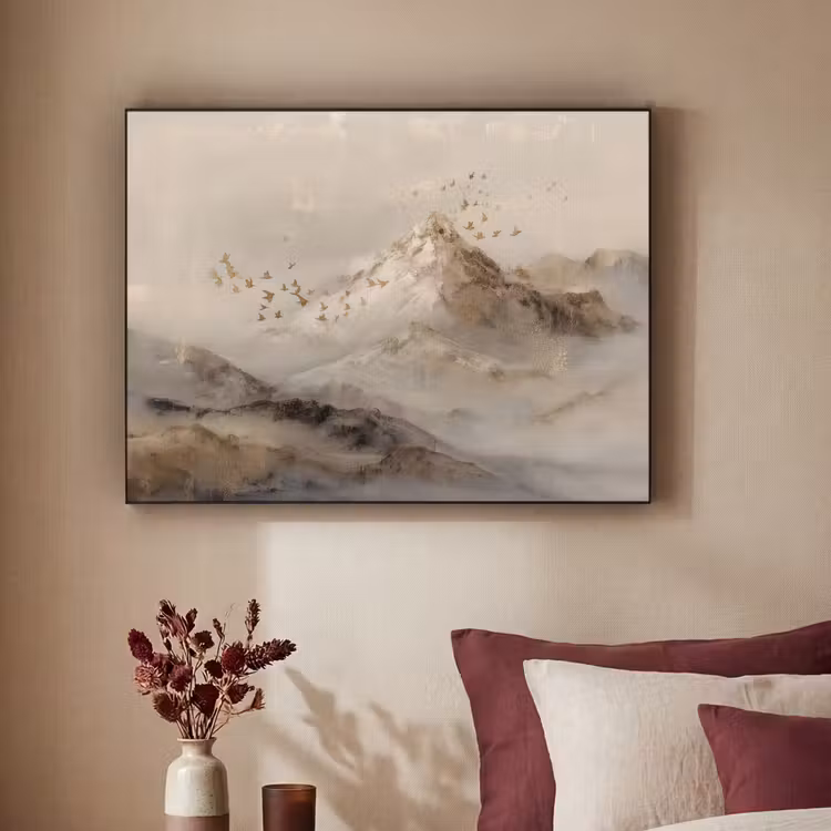 Art Frame - Berglandschap - Mist - Penseelstreken — 2