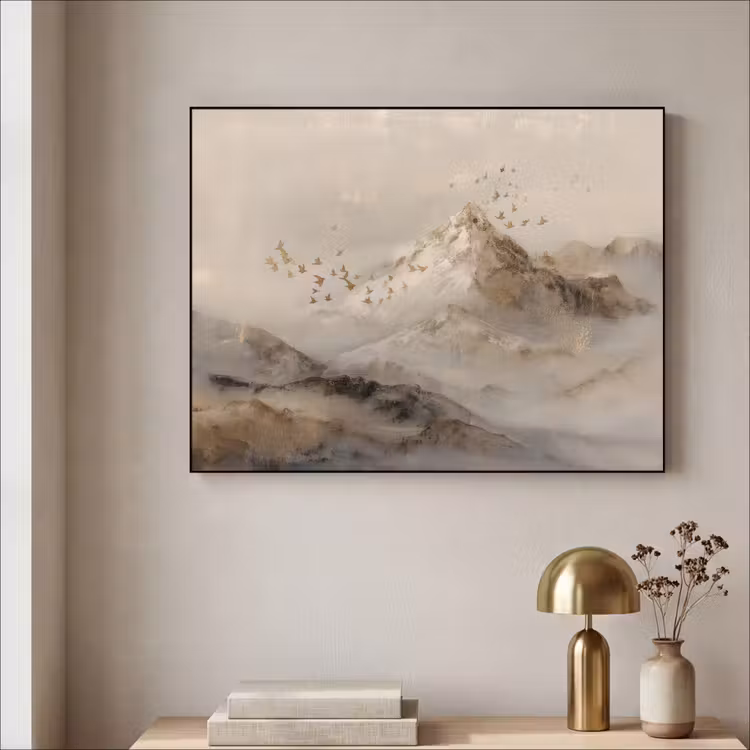 Art Frame - Berglandschap - Mist - Penseelstreken — 3