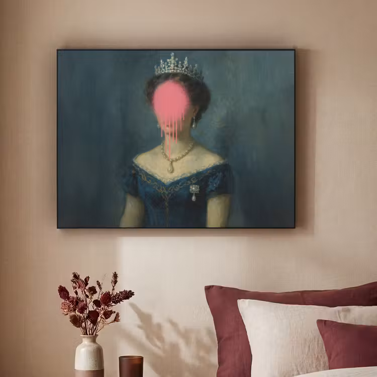 Art Frame - Kroon - Roze druipend verf - Portret — 2