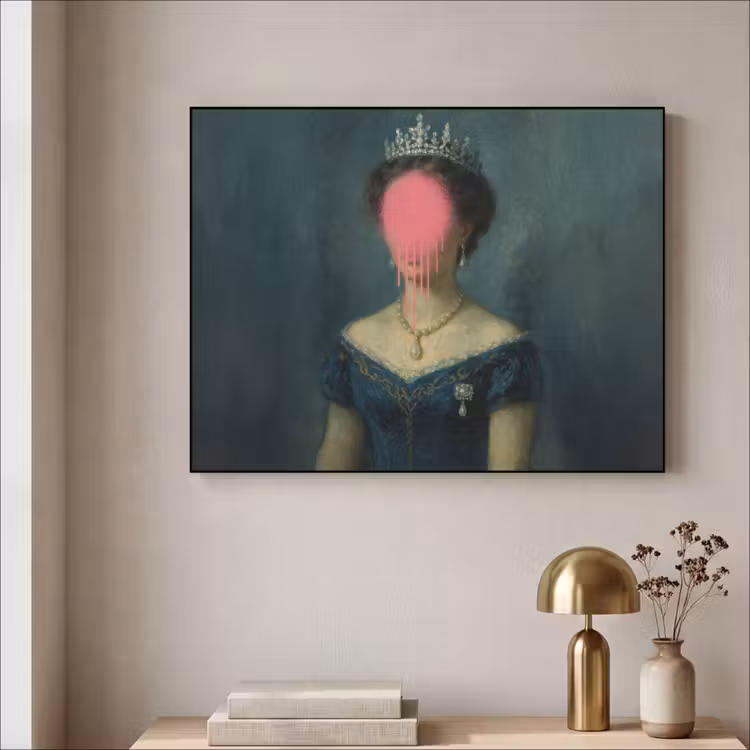 Art Frame - Kroon - Roze druipend verf - Portret — 3
