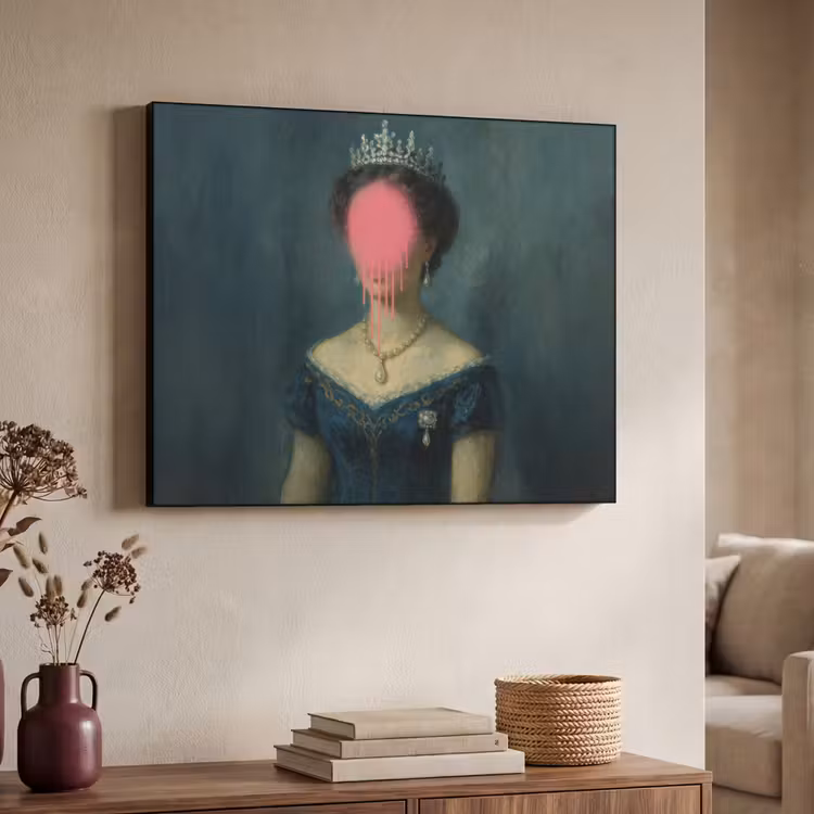 Art Frame - Kroon - Roze druipend verf - Portret — 4