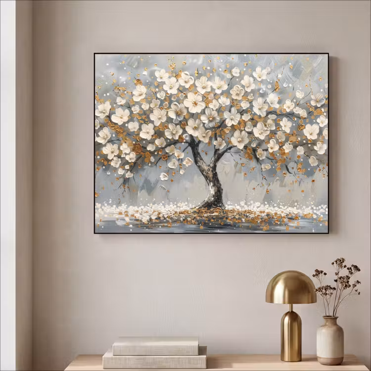 Art Frame - Boom - Goud - Bloemen - Abstract - Kunst — 3