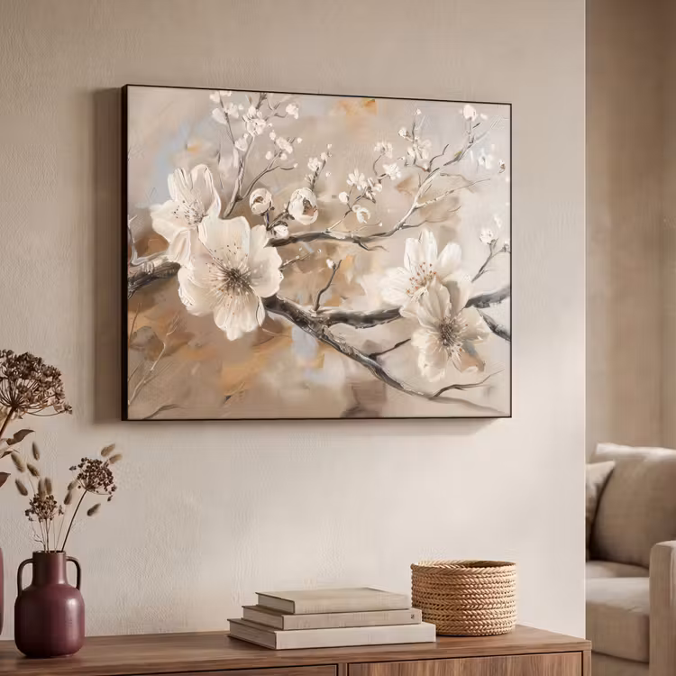 Art Frame - Bloemen - Natuur - Wit - Bloesem - Abstract — 4