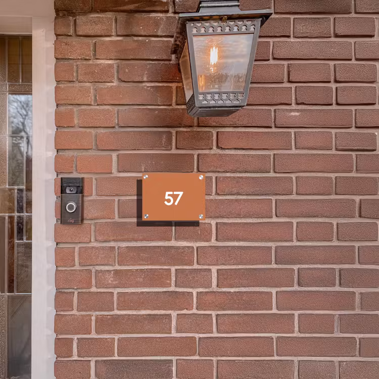 Naambordje voordeur - Rechthoek - Terracotta - Traditioneel — 5