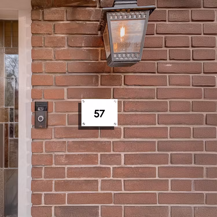 Naambordje voordeur - Rechthoek - Wit vlak - Traditioneel — 5