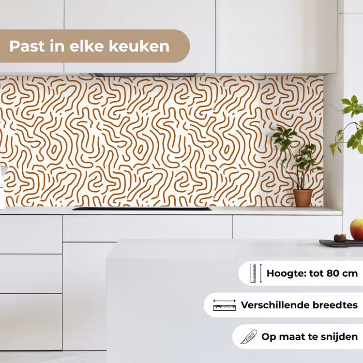 Keuken achterwand - Minimalistisch - Patroon - Terracotta — 7