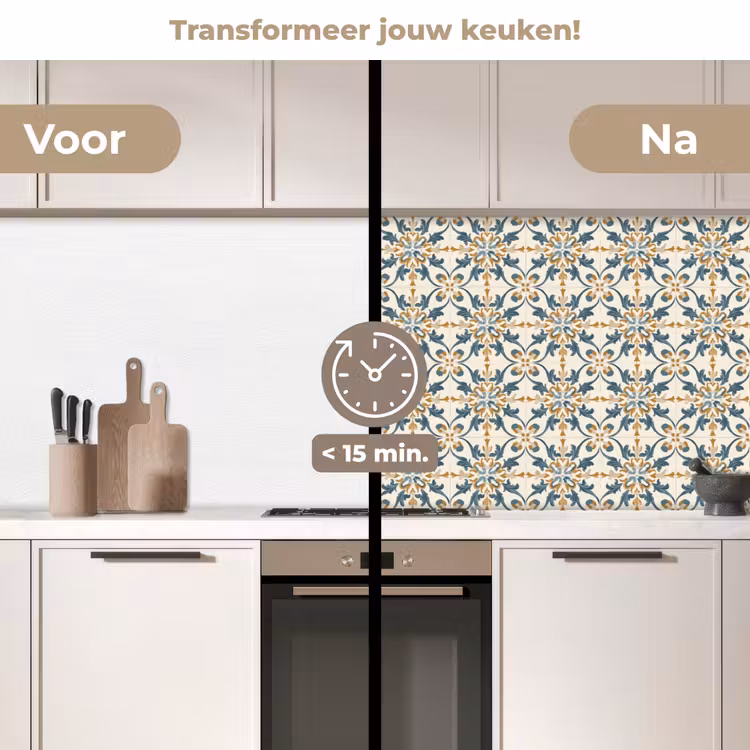 Keuken achterwand - Patroon - Klassiek - Kleurrijk — 3