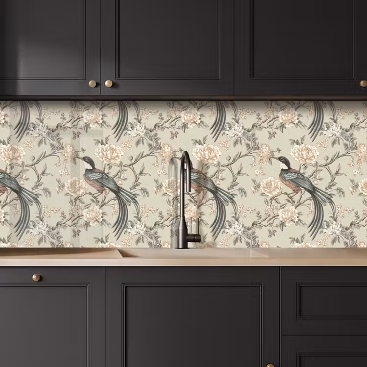 Keuken achterwand - Bloem - Vogel - Kleurrijk — 6