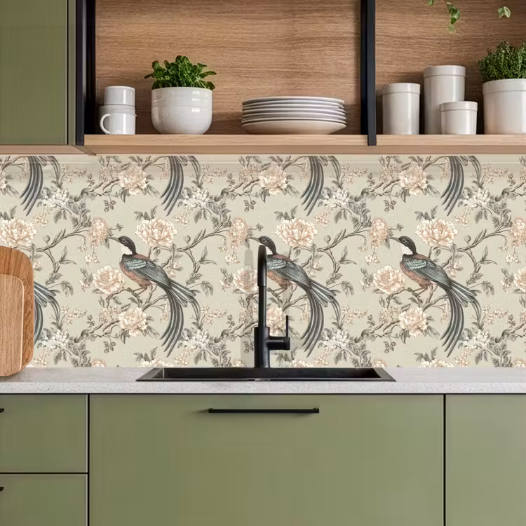 Keuken achterwand - Bloem - Vogel - Kleurrijk — 8