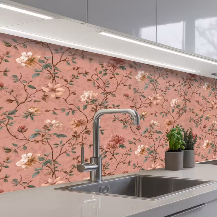 Keuken achterwand - Botanisch - Bloemen - Roze — 2