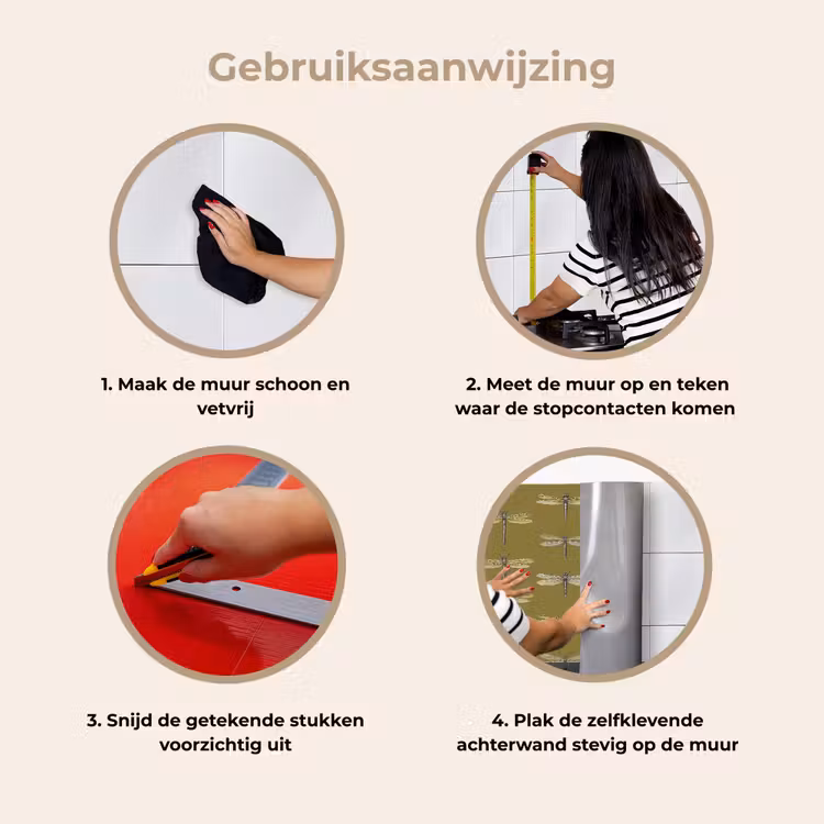 Keuken achterwand - Libellen - Patroon - Groen — 9