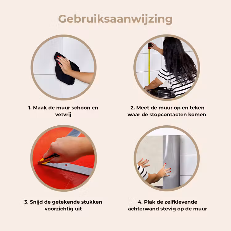 Keuken achterwand - Zandkleurig - Modern - Egaal — 9