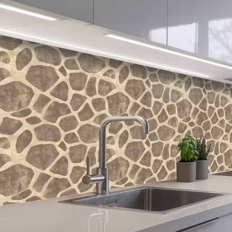 Keuken achterwand - Giraf - Patroon - Beige - Bruin — 2