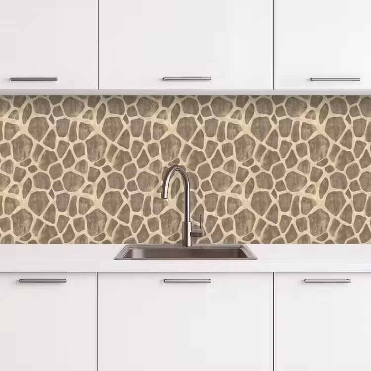 Keuken achterwand - Giraf - Patroon - Beige - Bruin — 4
