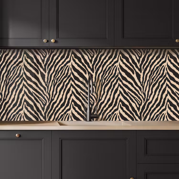 Keuken achterwand - Zebra - Klassiek - Zwart — 6