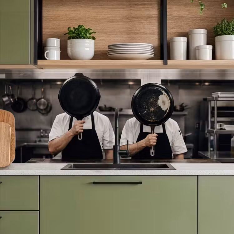 Keuken achterwand - Koks - Koekenpannen - Keuken — 8