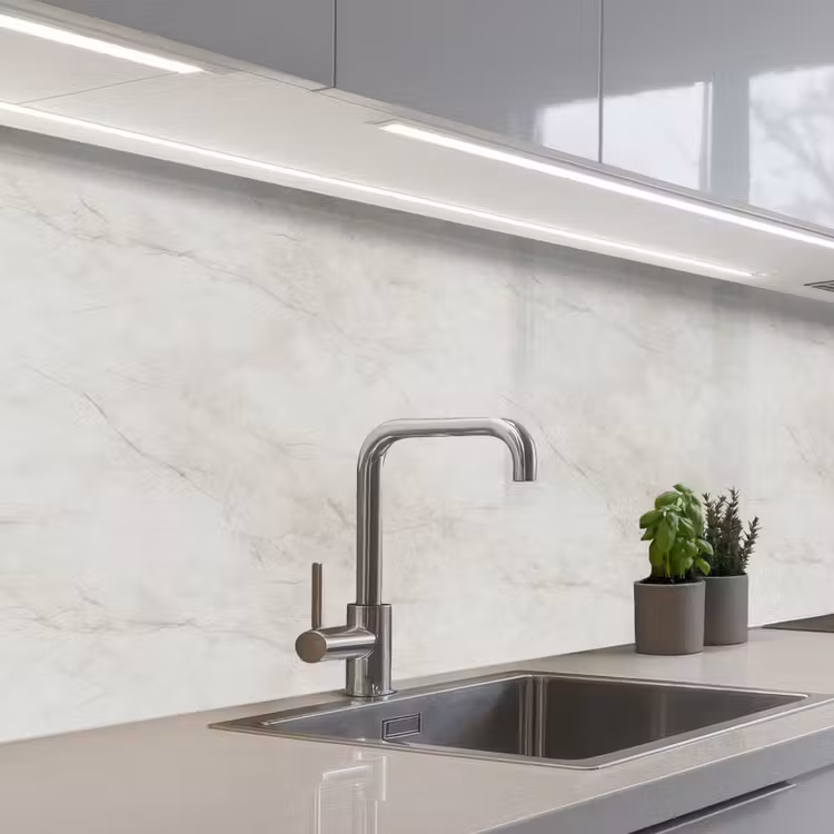 Keuken achterwand - Grijs - Marmer - Aders — 2