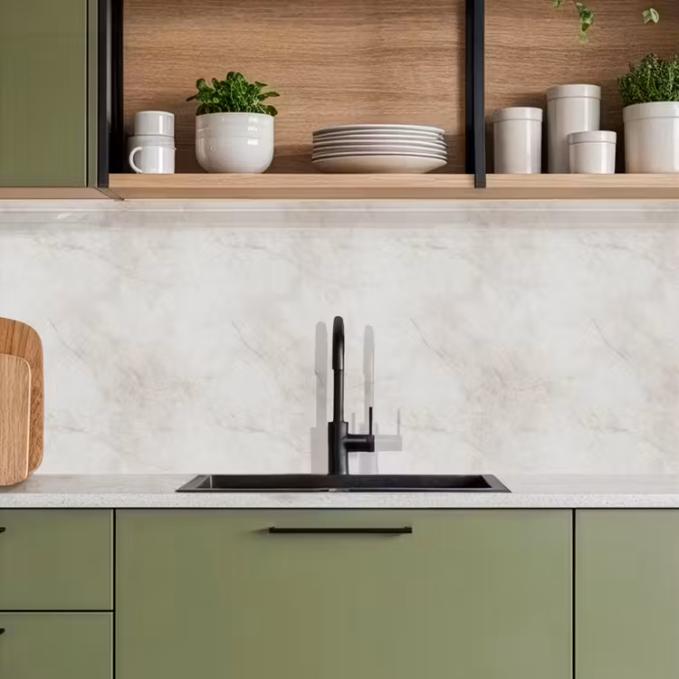 Keuken achterwand - Grijs - Marmer - Aders — 8
