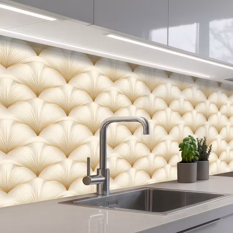 Keuken achterwand - Waaier - Motief - Goud — 2