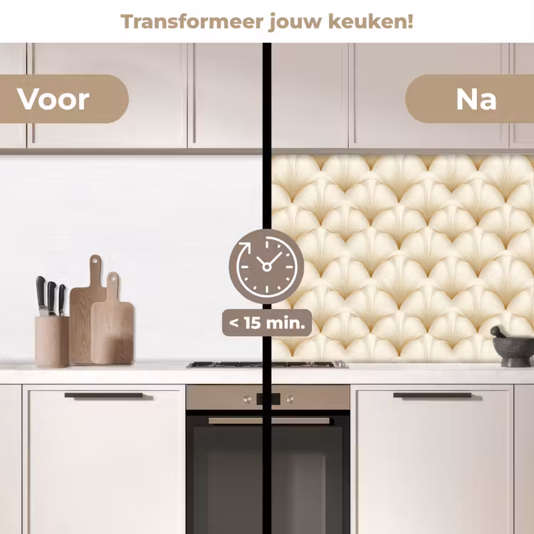 Keuken achterwand - Waaier - Motief - Goud — 3