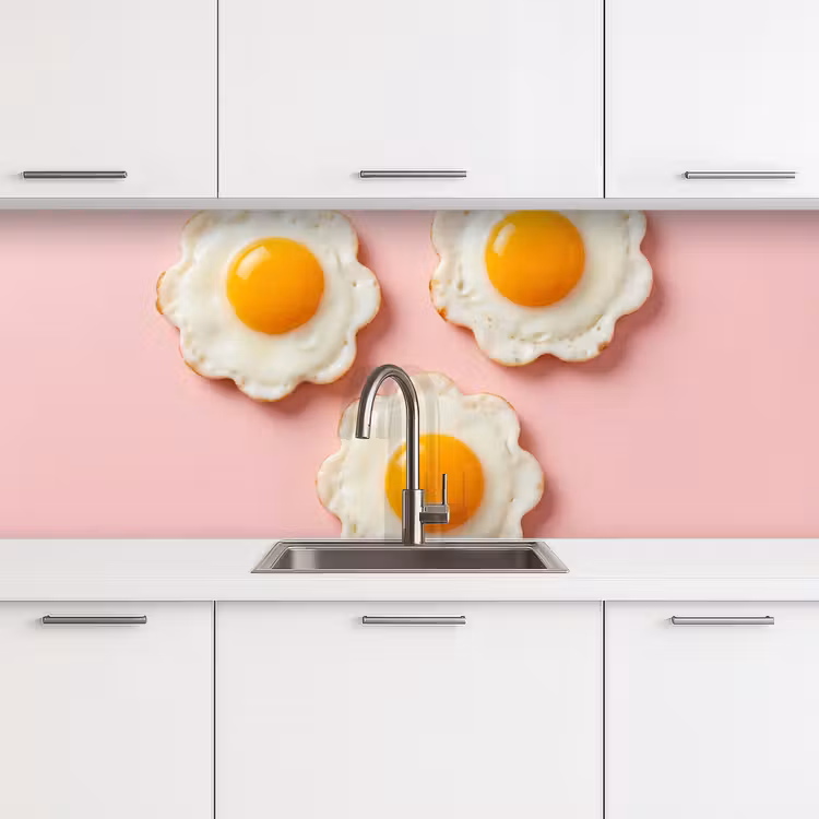 Keuken achterwand - Eieren - Bloem - Roze — 4