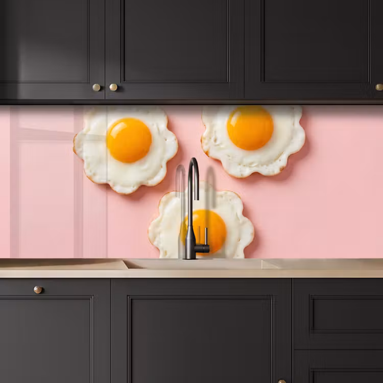 Keuken achterwand - Eieren - Bloem - Roze — 6