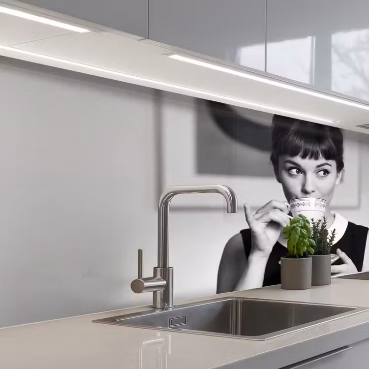 Keuken achterwand - Portret - Thee - Vrouw — 2